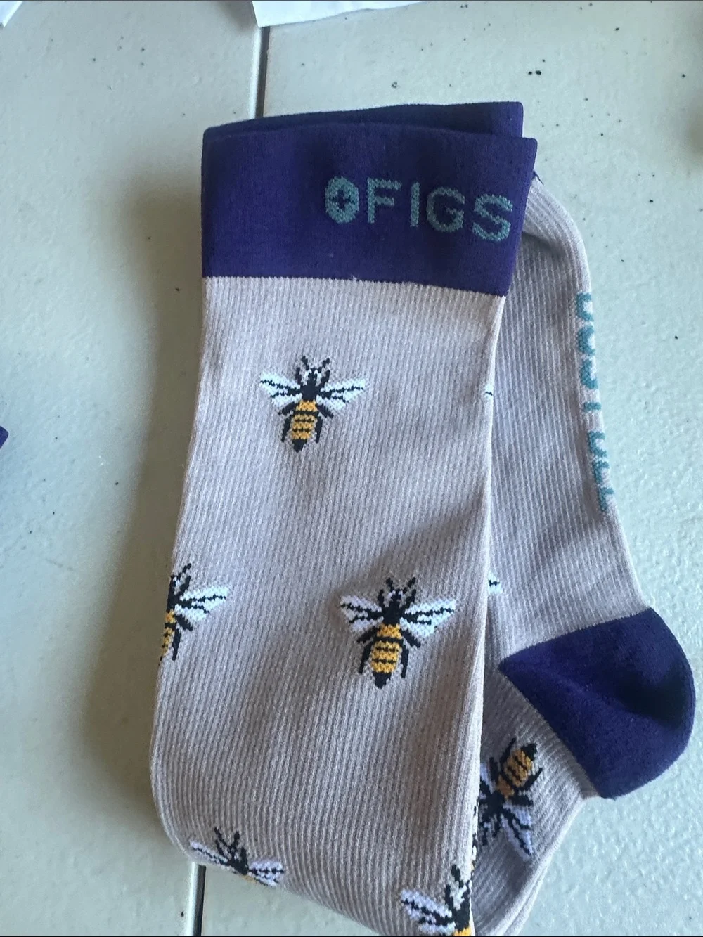 FIGS High Knee Compression Sock. Busy Bee R0185